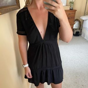 Deep V-Neck Lira Black dress